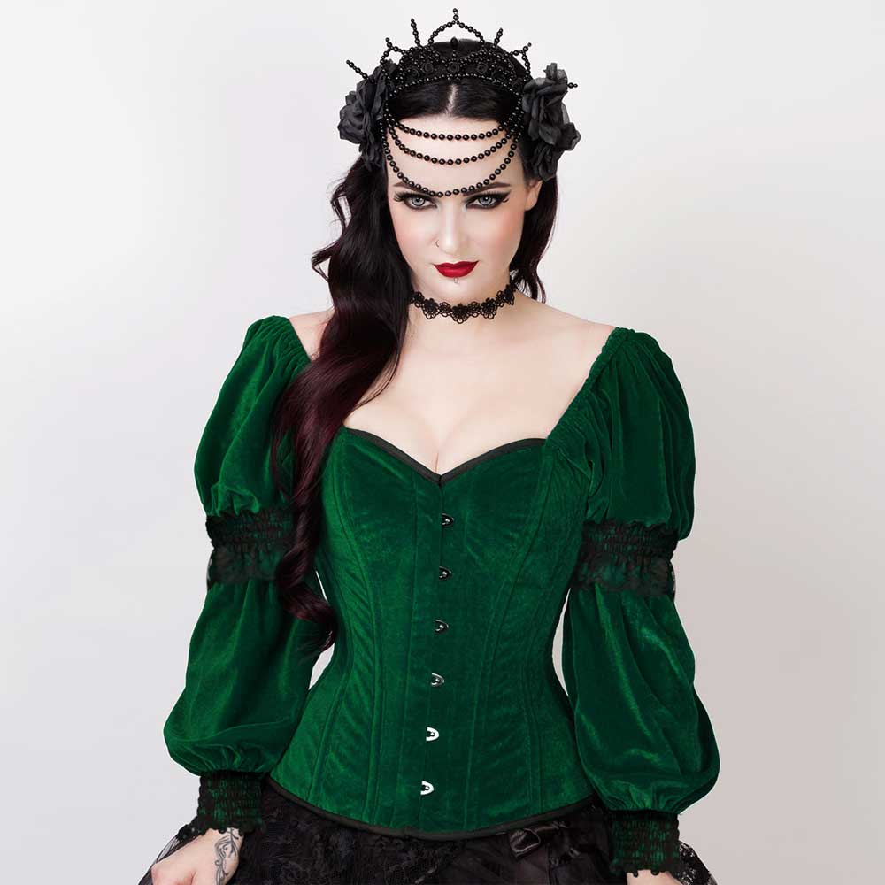 Attitude Corsets - Tibanna Overbust corset - Green